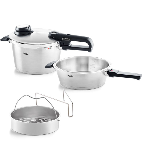 Vitavit® Premium 2-delige set met snelbraadpan 2,5 l & snelkookpan 4,5 l