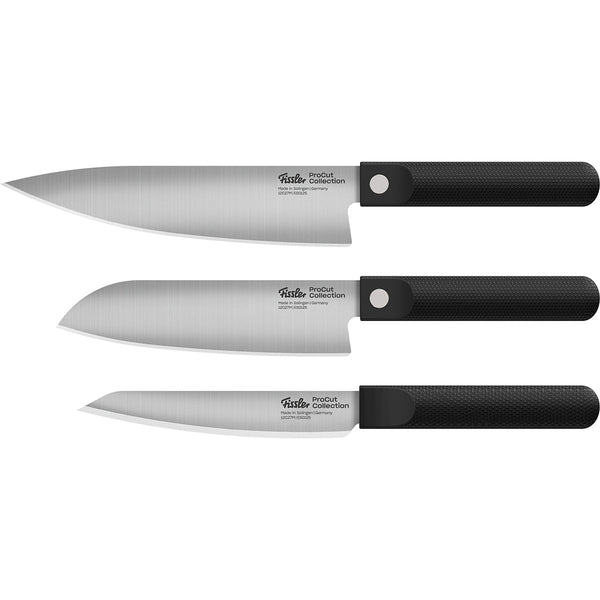 Fissler ProCut 3-delige set met universeel mes, santokumes en koksmes