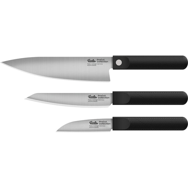Fissler ProCut 3-delige set met koksmes, universeel mes en schilmesje