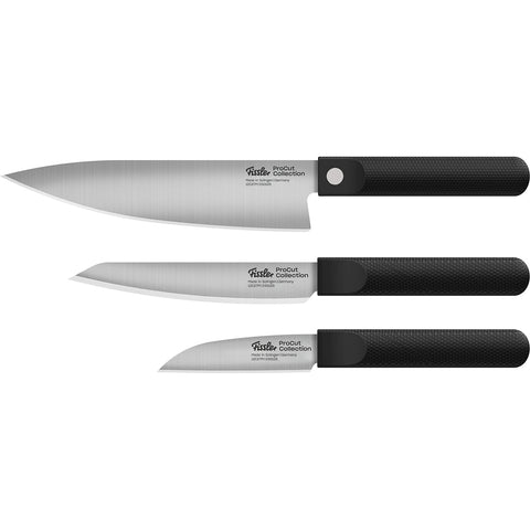 Fissler ProCut 3-delige set met koksmes, universeel mes en schilmesje