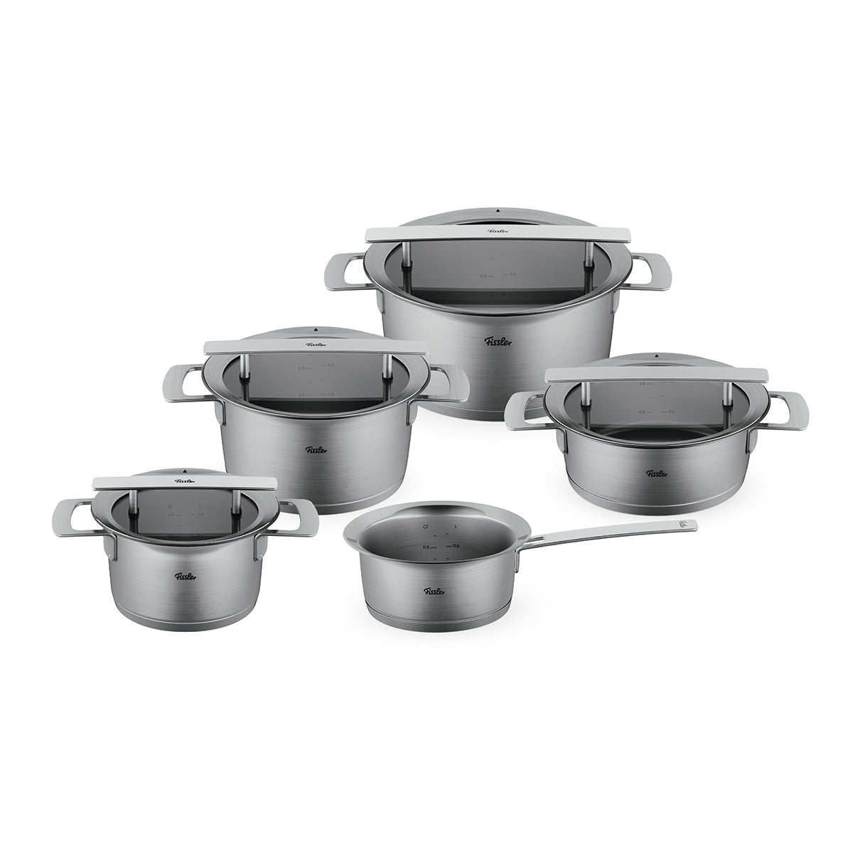 Phi Collection® 5-delige pannenset met glazen deksels