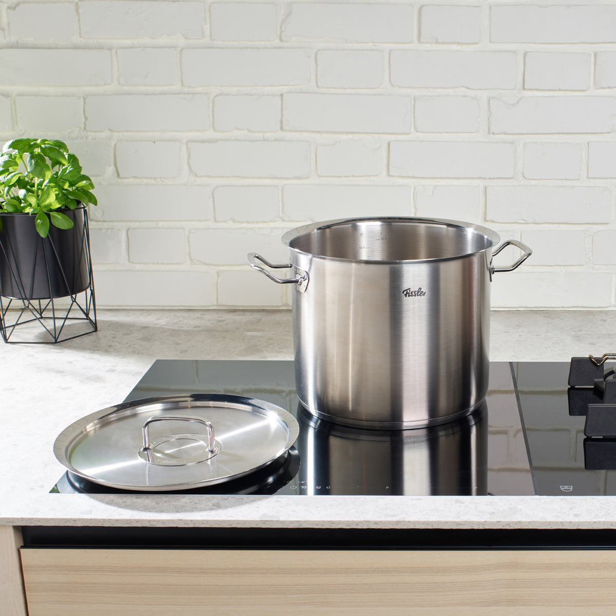 Original-Profi Collection® hoge kookpan met metalen deksel