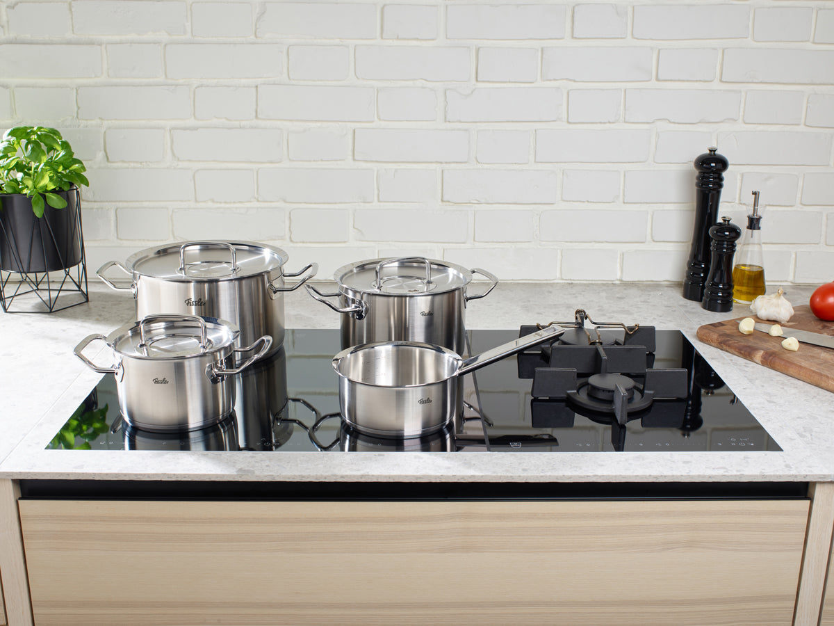 Original-Profi Collection® 4-delige pannenset met metalen deksels