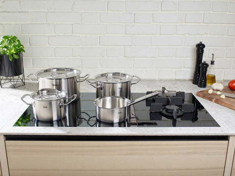 Original-Profi Collection® 4-delige pannenset met metalen deksels