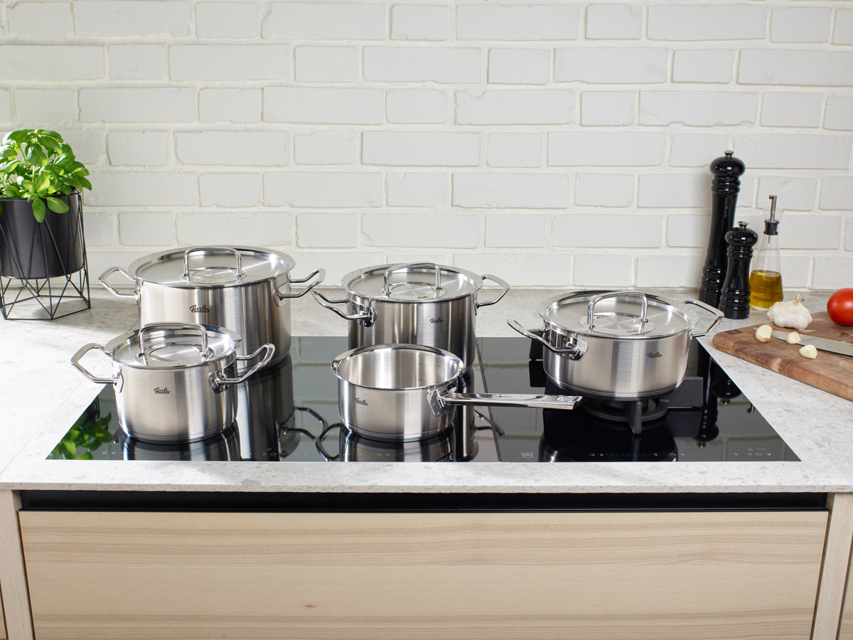 Original-Profi Collection® 5-delige pannenset met metalen deksels