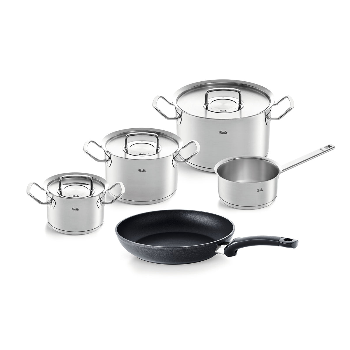 Original-Profi Collection® 5-delige set met kookpannen, steelpan en Levital Classic koekenpan