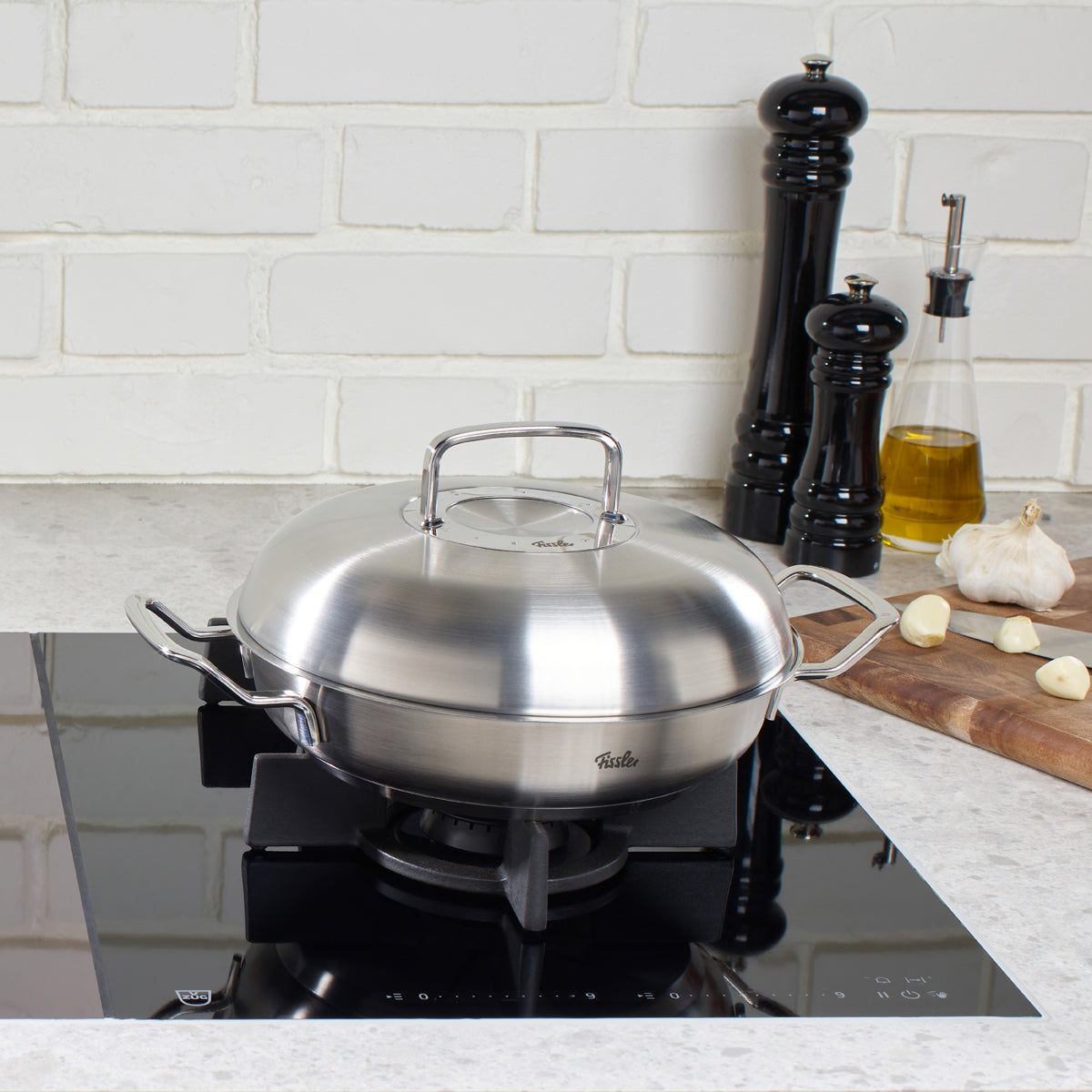 Original-Profi Collection® serveerpan met Novogrill® en hoog koepeldeksel