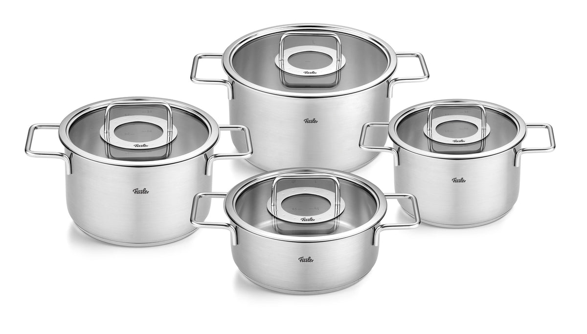 Fissler Pure Collection® 4-delige pannenset met glazen deksels