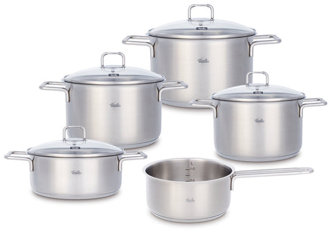 Fissler SatiTherm 5-delige pannenset met glazen deksels