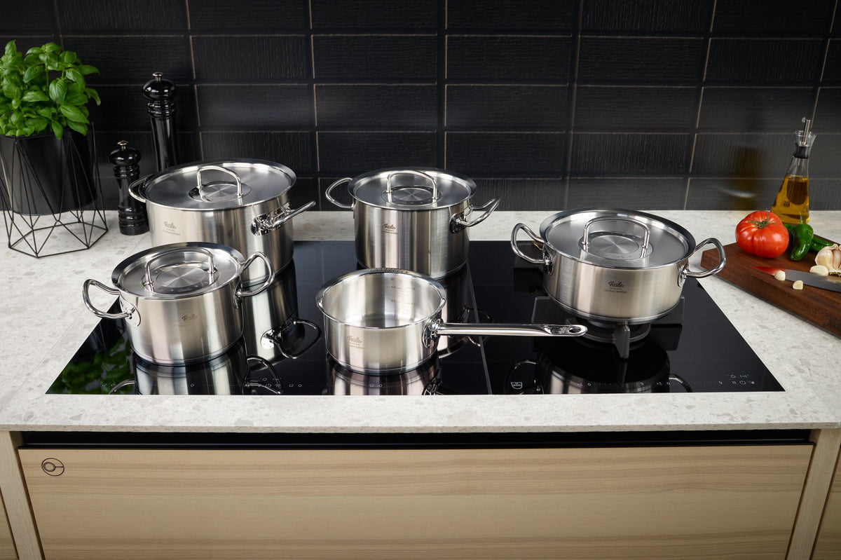 Original-Profi Collection® Retro 5-delige pannenset met metalen deksels