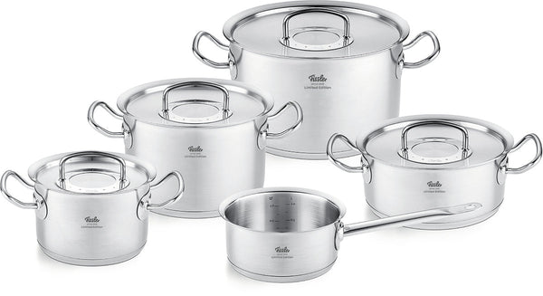 Original-Profi Collection® Retro 5-delige pannenset met metalen deksels