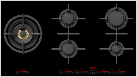 V-ZUG Gaskookplaat met 5 kookzones - 90 cm (GAS951GS)