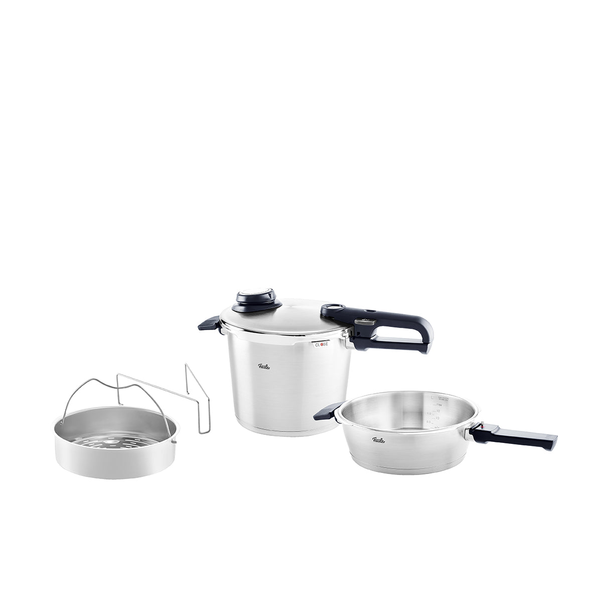 Vitavit® Premium 2-delige set met snelbraadpan 2,5 l & snelkookpan 6 l