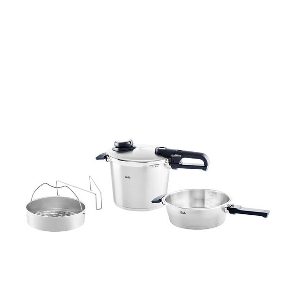 Vitavit® Premium 2-delige set met snelbraadpan 2,5 l & snelkookpan 6 l