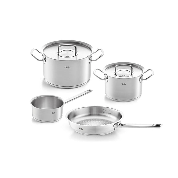 Original-Profi Collection® 4-delige steelpannenset met metalen deksel