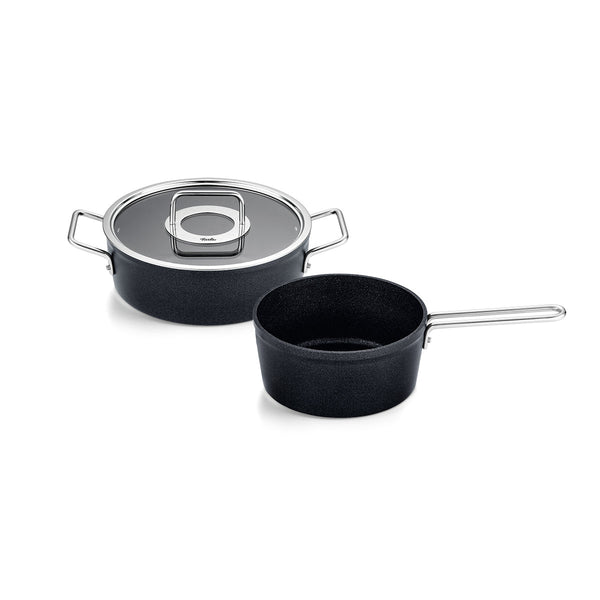 Adamant® 2-delige pannenset met glazen deksel