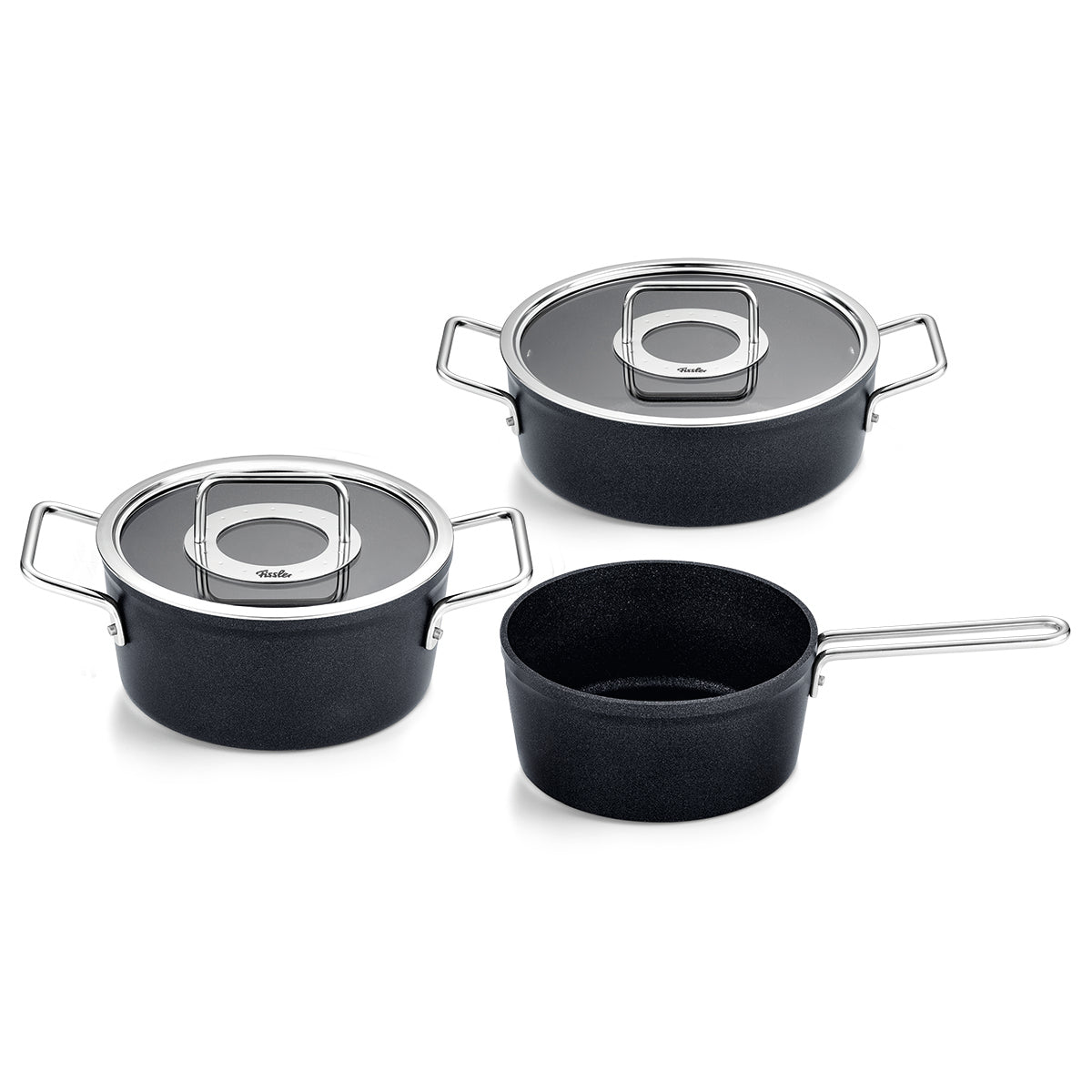Adamant® 3-delige pannenset met glazen deksels