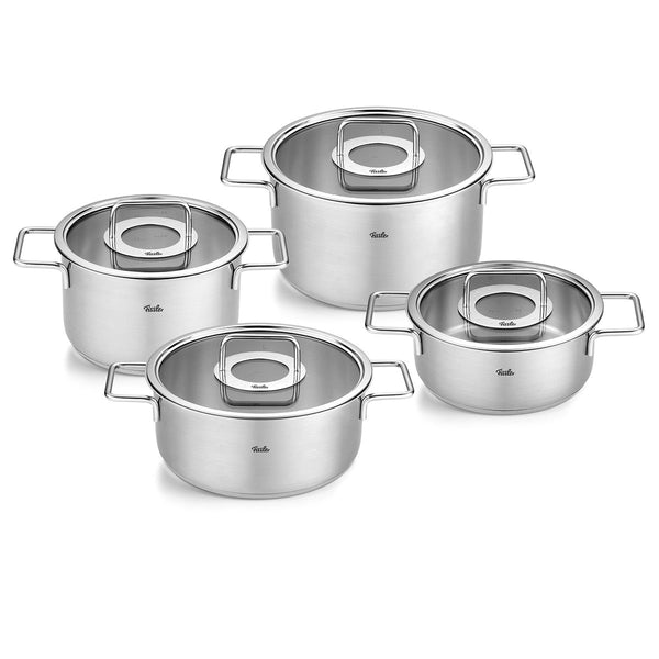 Fissler Pure Collection® 4-delige pannenset met glazen deksels