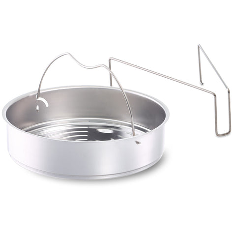 Snelkookpan-accessoire inzet, ongeperforeerd (incl. driepoot)