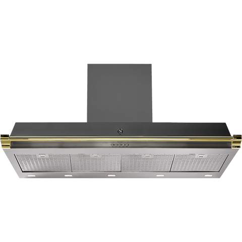 Steel Ascot AKL120 Afzuigkap met soft-touch bediening Antraciet Messing