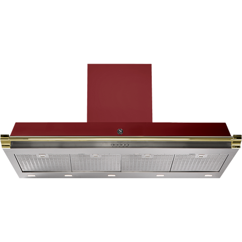 Steel Ascot AKL120 Afzuigkap met soft-touch bediening Bordeaux Messing