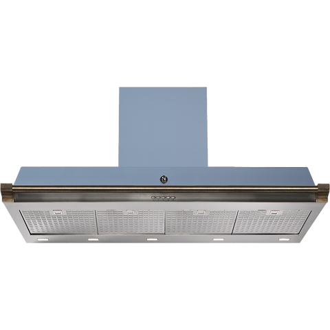 Steel Ascot AKL120 Afzuigkap met soft-touch bediening Mat Blauw Brons