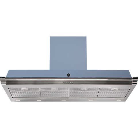 Steel Ascot AKL120 Afzuigkap met soft-touch bediening Mat Blauw Chroom