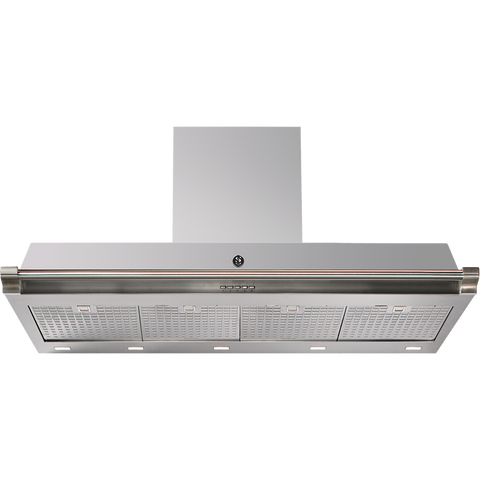 Steel Ascot AKL120 Afzuigkap met soft-touch bediening Inox (Stainless Steel) Nikkel