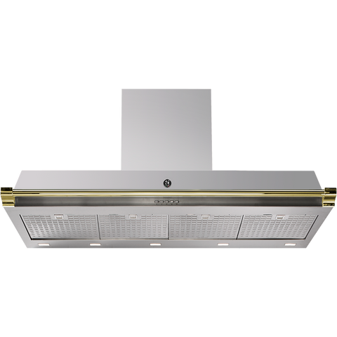 Steel Ascot AKL120 Afzuigkap met soft-touch bediening Inox (Stainless Steel) Messing