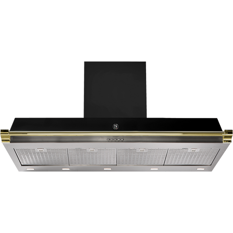 Steel Ascot AKL120 Afzuigkap met soft-touch bediening Zwart Messing