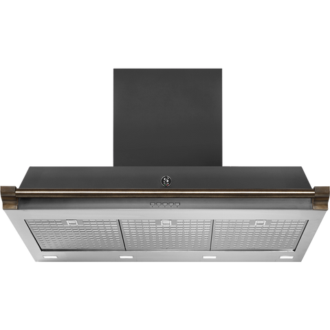 Steel AKL90 afzuigkap met LED-verlichting Antraciet Brons