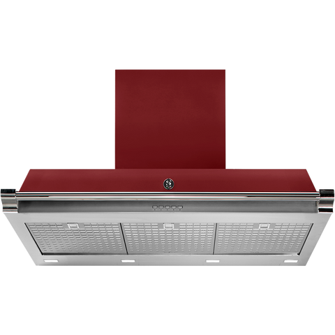 Steel AKL90 afzuigkap met LED-verlichting Bordeaux Chroom
