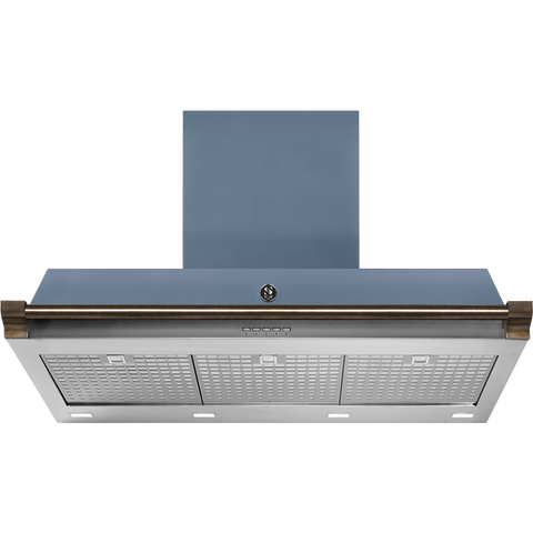 Steel AKL90 afzuigkap met LED-verlichting Mat Blauw Brons