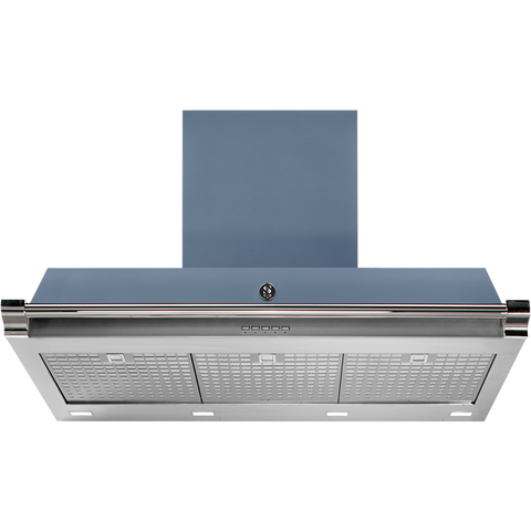 Steel AKL90 afzuigkap met LED-verlichting Mat Blauw Chroom