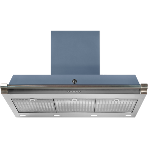 Steel AKL90 afzuigkap met LED-verlichting Mat Blauw Nikkel