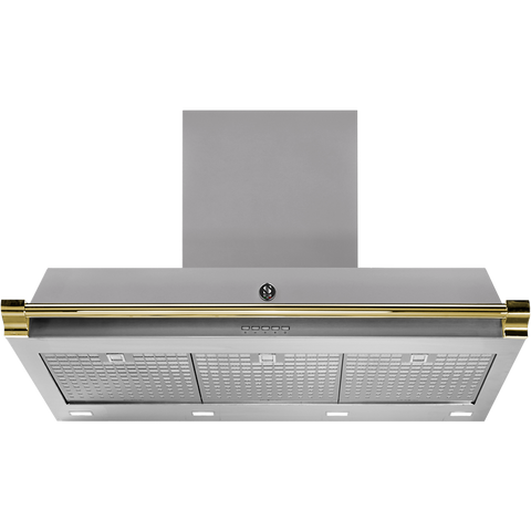 Steel AKL90 afzuigkap met LED-verlichting Inox Messing