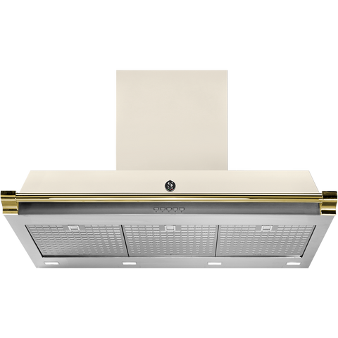 Steel AKL90 afzuigkap met LED-verlichting Nuvola Messing