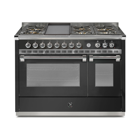 Steel Cucine Ascot Pulse 120 gasfornuis Mat Antraciet + Chroom (AP12FF-4TMANC)