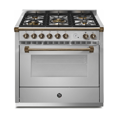 Steel Cucine Gasfornuis Ascot 90cm AP9F-4M SS B