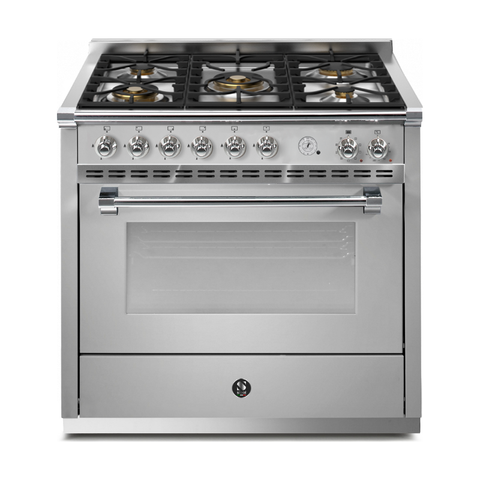 Steel Cucine Gasfornuis Ascot 90cm AP9F-4M SS C