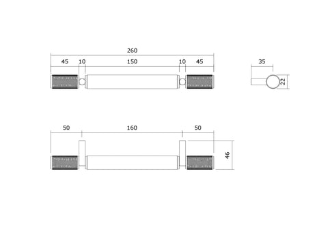 ARTISAN Furniture Pull Up Bar / AP260 Gold