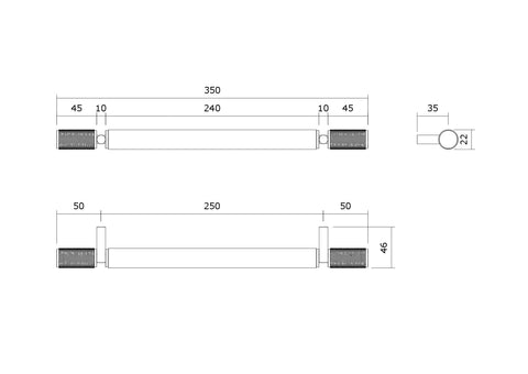 ARTISAN Furniture Pull Up Bar / AP350 Gold & Walnut Wood