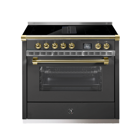 Steel Cucine inductie fornuis Ascot Mistral 90 met kookveldafzuiging | AQ9SF-4FIKW | Model 2026