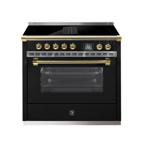 Steel Cucine inductie fornuis Ascot Mistral 90 met kookveldafzuiging | AQ9SF-4FIKW | Model 2026