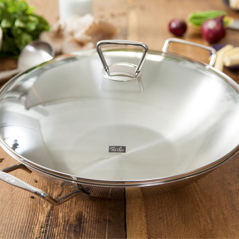 Kunming wok met glazen deksel 36 cm