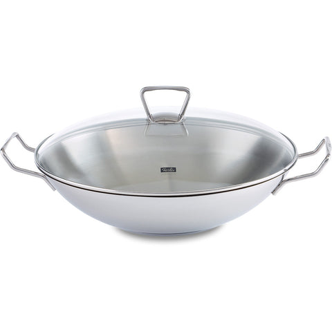 Kunming wok met glazen deksel 36 cm
