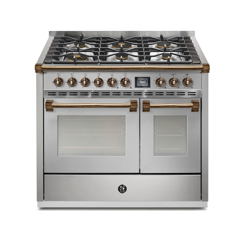 Steel Fornuis Ascot 100- Gas Fornuis | AQ10SF | Model 2024-Fornuizen-Steel Cucine-6 PITS GAS (6W)-INOX-BRONS-Jones-Jansen