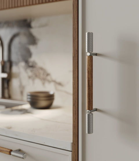 ARTISAN Furniture Pull Up Bar / AP590 Silver & Walnut Wood
