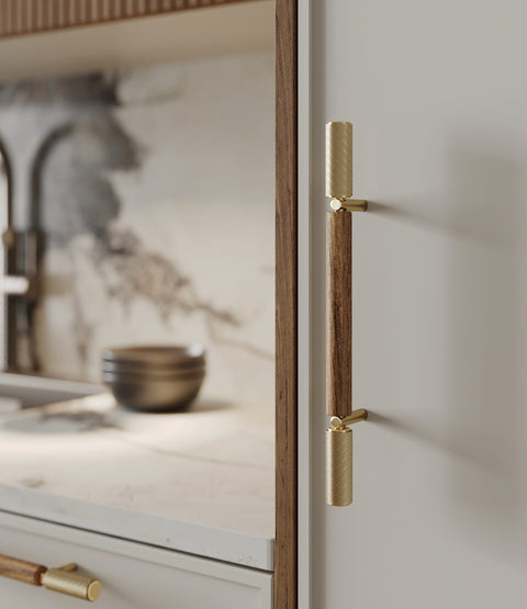 ARTISAN Furniture Pull Up Bar / AP350 Gold & Walnut Wood