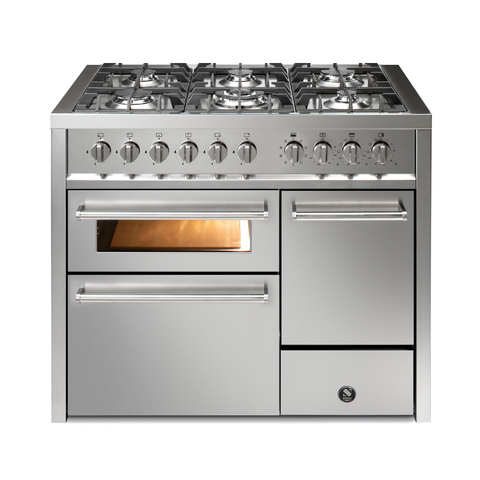 Steel Stove Enfasi 100/3 All Black with brick oven | EQ10FFF-6 NF | Model 2023